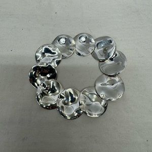 Joseph Esposito Espo Vintage Sterling Silver 925 Wavy Disc Bracelet